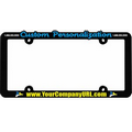 Black Plastic License Plate Frame w/Raised Imprint